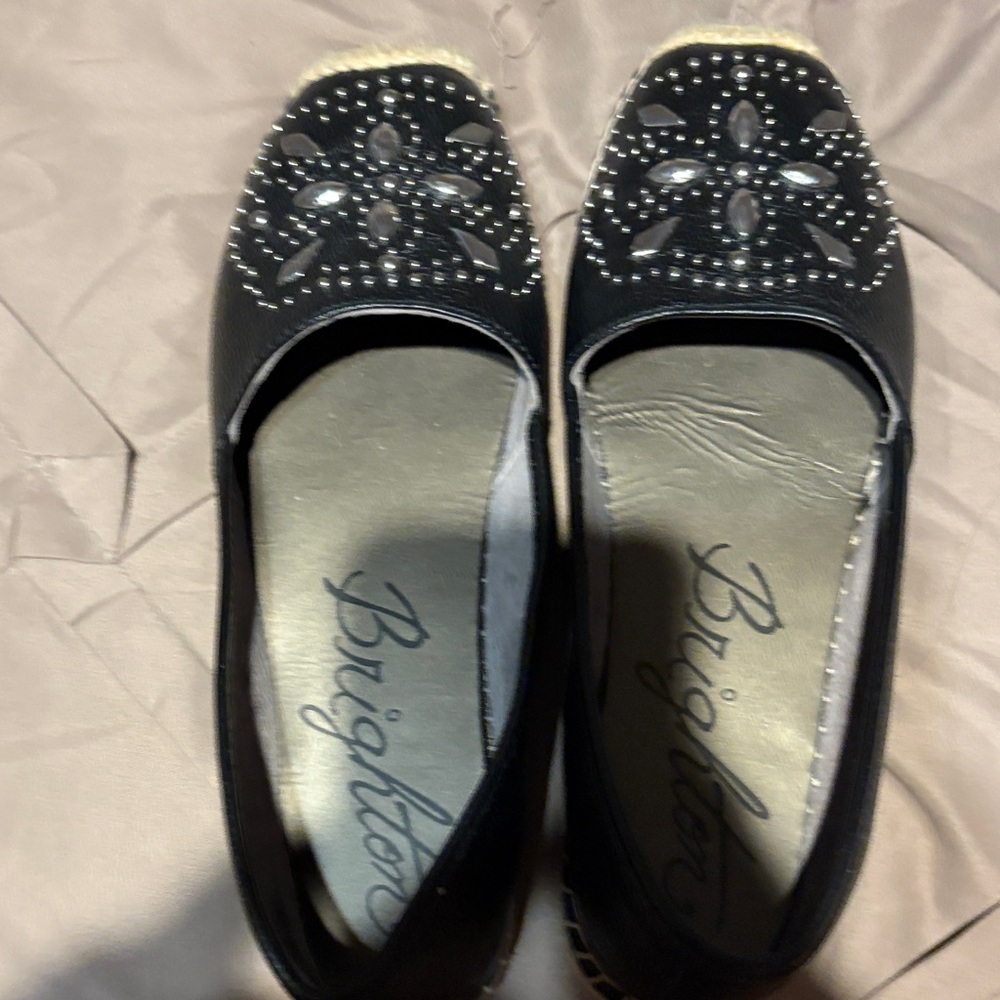 Brighton Black Studded Women's Flats
